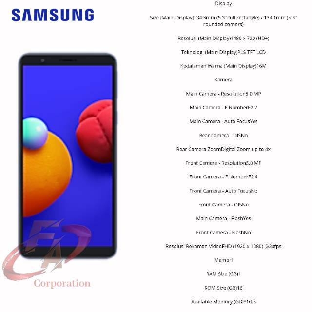 SAMSUNG Galaxy A01 Core RAM 1/16GB - Garansi Resmi SEIN 1 Tahun-3