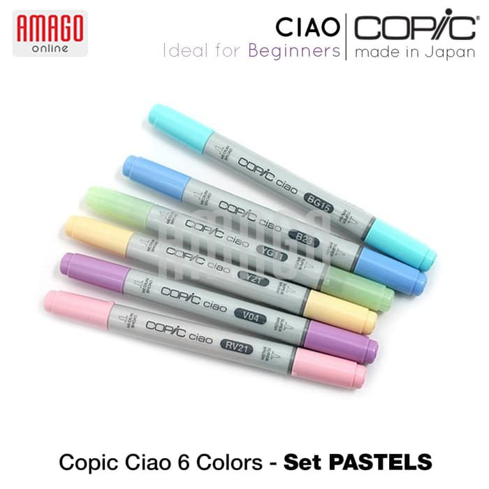 COPIC Ciao - 6 Color Set Pastel - CCM/6PS