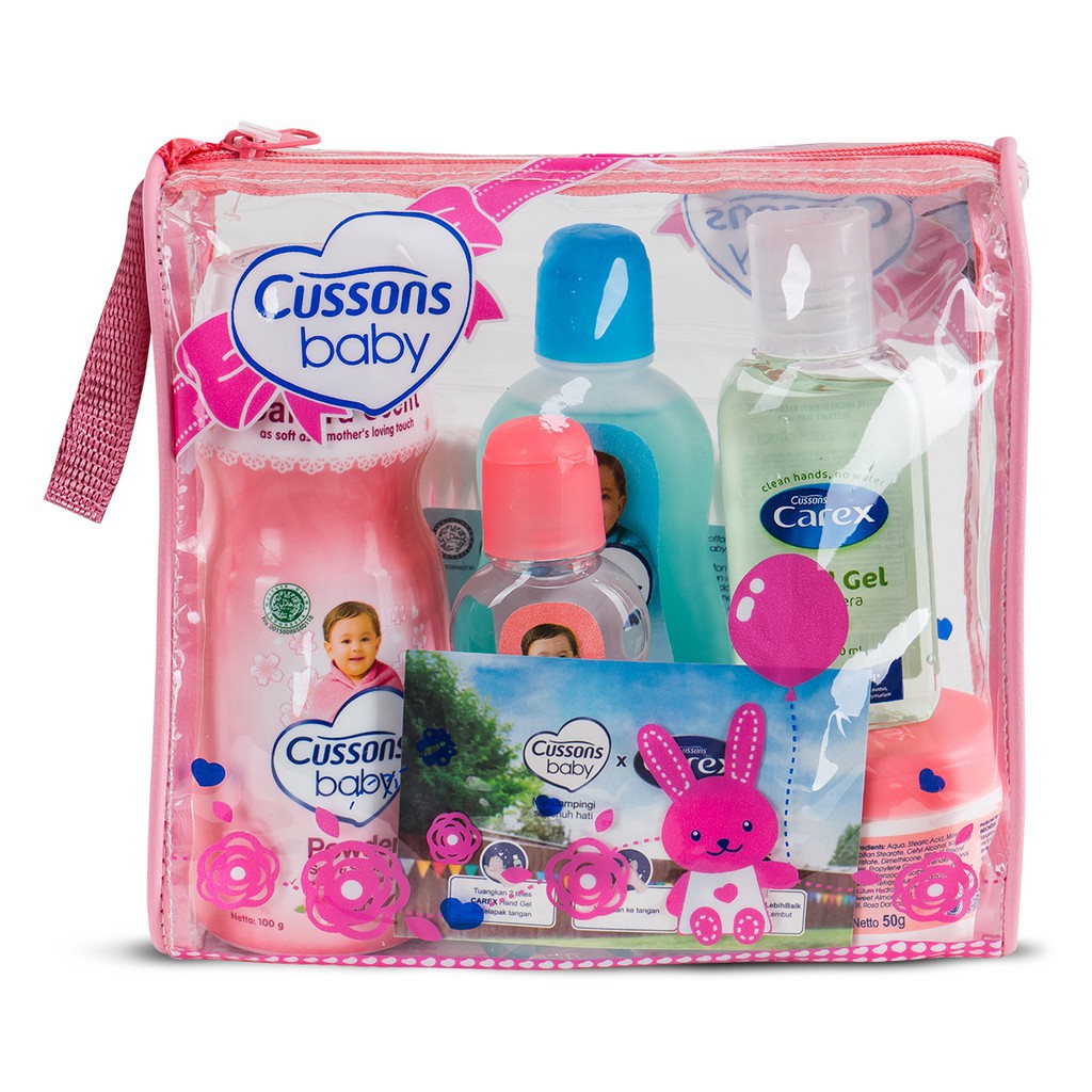 CUSSONS  / ZWITSAL / CUSSONS MURAH GIFT SET MINI / MEDIUM TOILETRIES BABY SHOWER PAKET HADIAH BAYI CUSSON S-CUSSONS MEDIUM PINK
