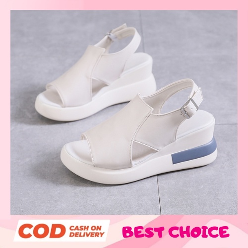 LFS-SW08 Sandal Wanita Wedges Sandal Cewek Hak Tinggi IMPOR COD Termurah