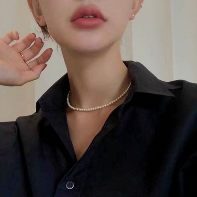 Marie Korean Pearl Necklace Kalung Mutiara Korea Choker