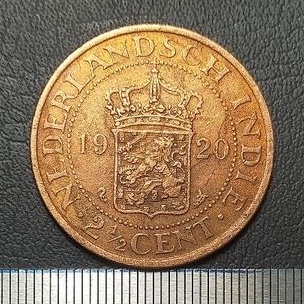 #108-BB. UANG KUNO / KOIN KUNO / BENGGOL 2.5 CENT TAHUN 1920