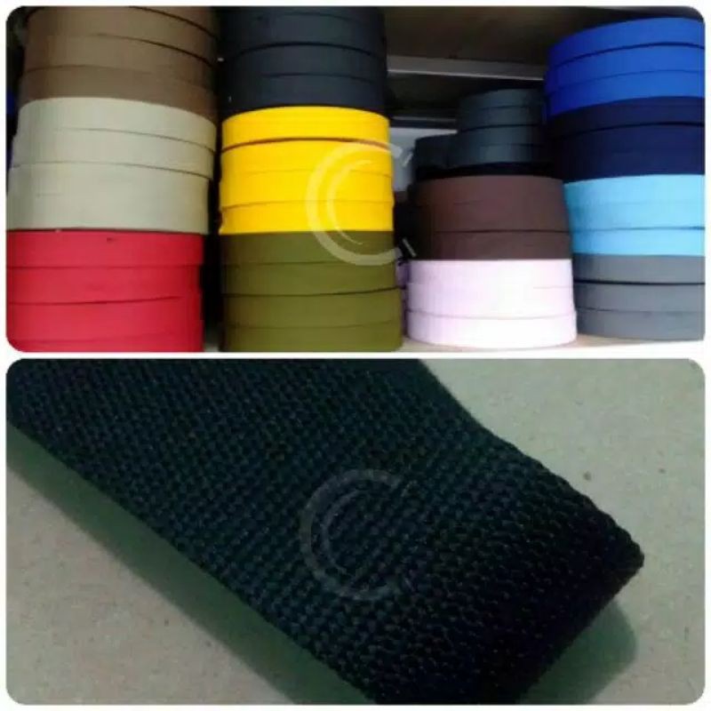 

Tali Webbing Polyester Lebar 3.8 Cm Jual Per Roll 30 Yard