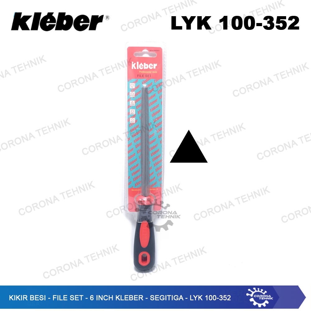 LYK 100-352 - Kikir Besi - File Set - 6 Inch Kleber - Segitiga