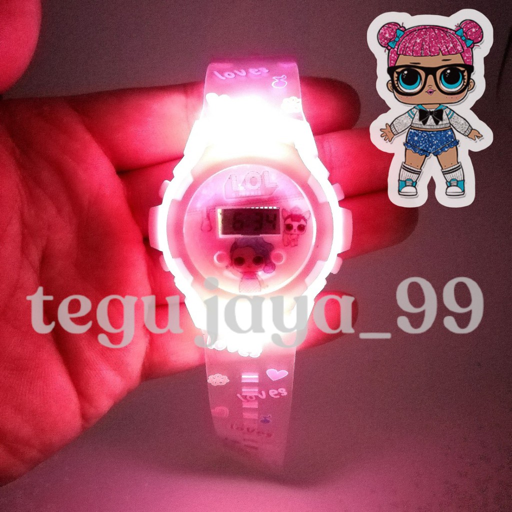 TERBARU!!! JAM TANGAN ANAK PEREMPUAN &amp; LAKI-LAKI LAMPU LED DAN MUSIK KARAKTER KARTUN TE0114