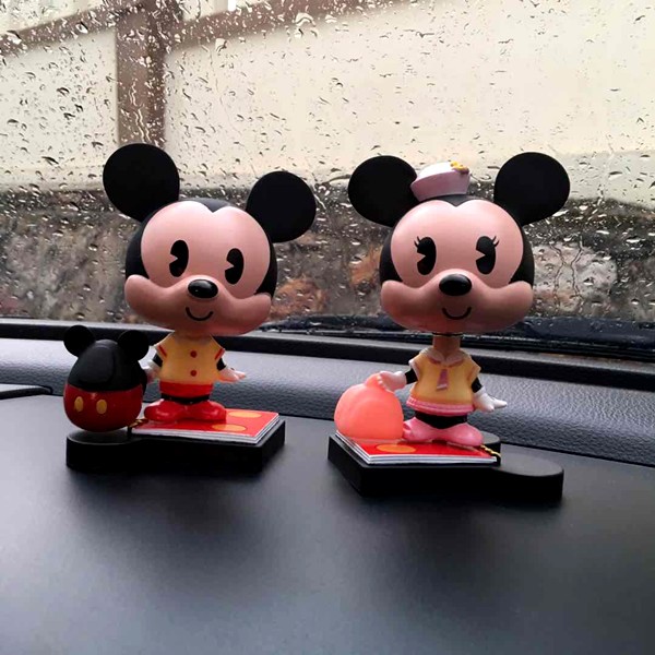 New Boneka Figure Miniatur Pajangan Mobil Mickey mouse Minnie Mouse Mini