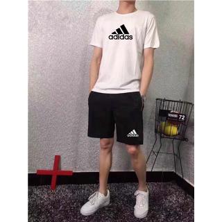  Adidas  Setelan Kaos T shirt Lengan Pendek  celana  Panjang  