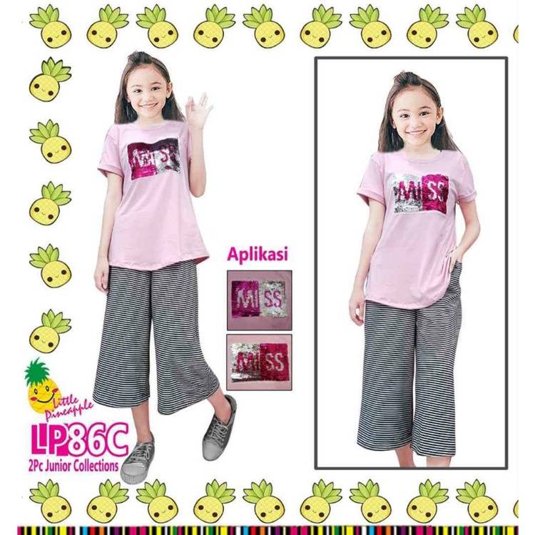 Baju anak set lengan pendek, baju anak murah Little Pineapple LP 86 C