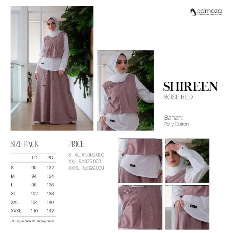 SET DAMOZA SHIREEN ROSE RED DAMOZA SHIREN ROSERED