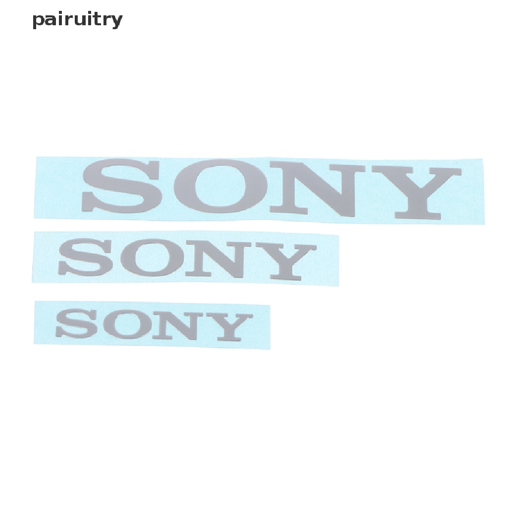 Stiker Logo Kamera Audio Ponsel Komputer Bahan Logam Warna Silver Untuk SONY