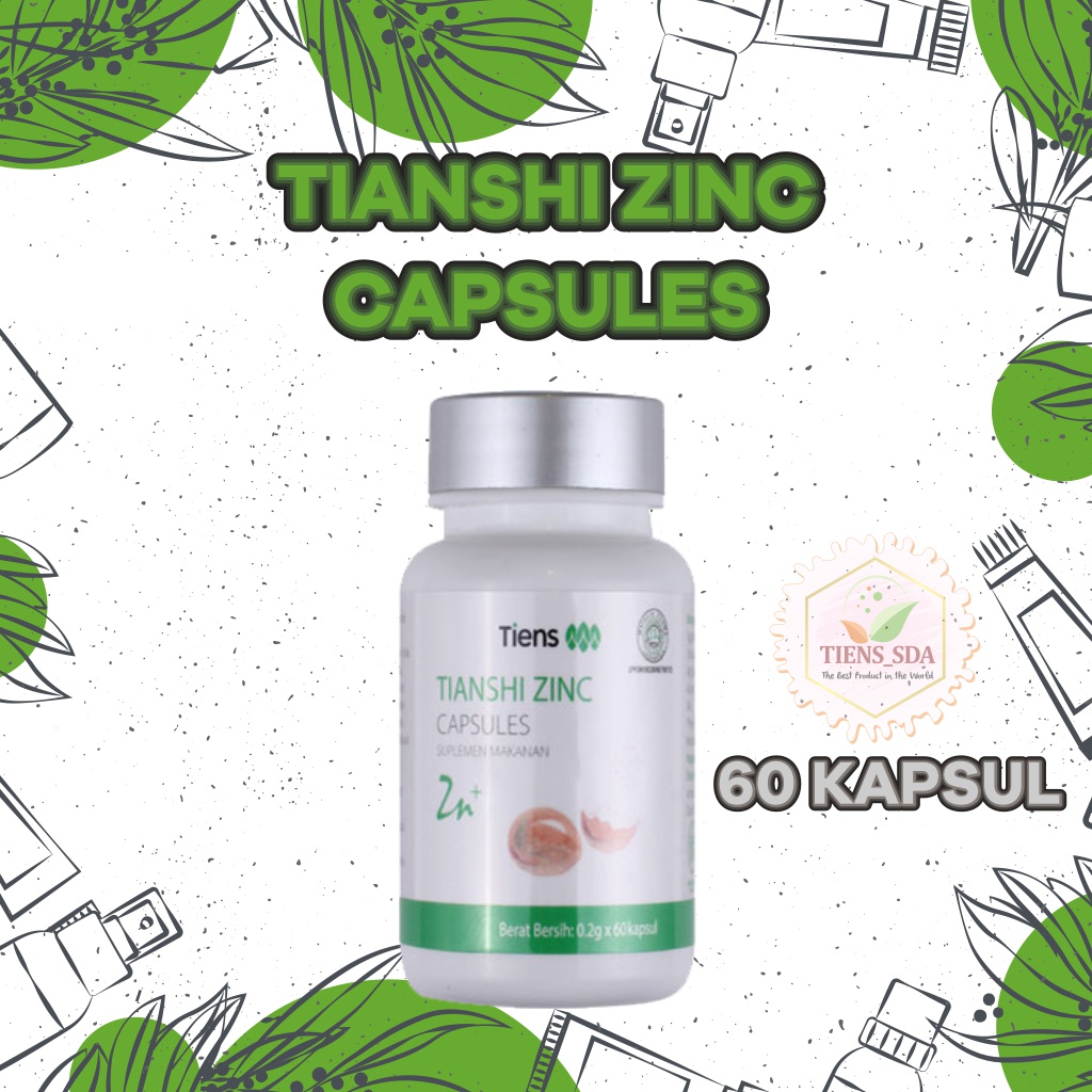 TIANSHI ZINC CAPSULE 1 BOTOL SEGEL ISI 60 KAPSUL PENGGEMUK BADAN VITAMIN KECERDASAN ANAK VITAMIN IMU