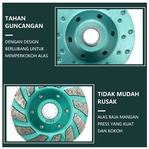 MAILTANK SH63 Diamond Cup Wheel 4&quot; / Grinding Wheel Turbo 4 Inch / Mata Potong Keramik