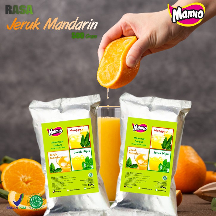

Powder Bubuk Minuman Mamio Rasa Jeruk Mandarin isi 500 gram