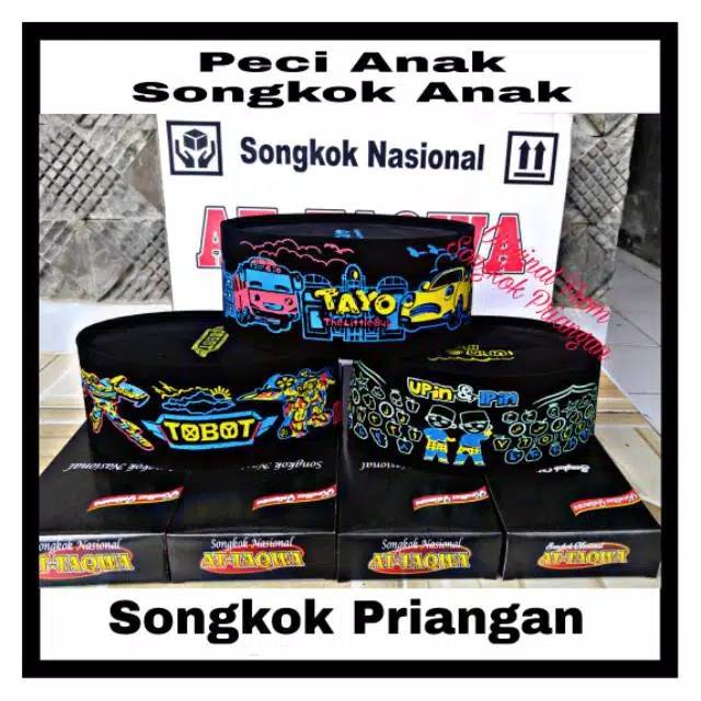 Promo Peci Anak motif Upin-ipin/ Songkok anak motif upin ipin