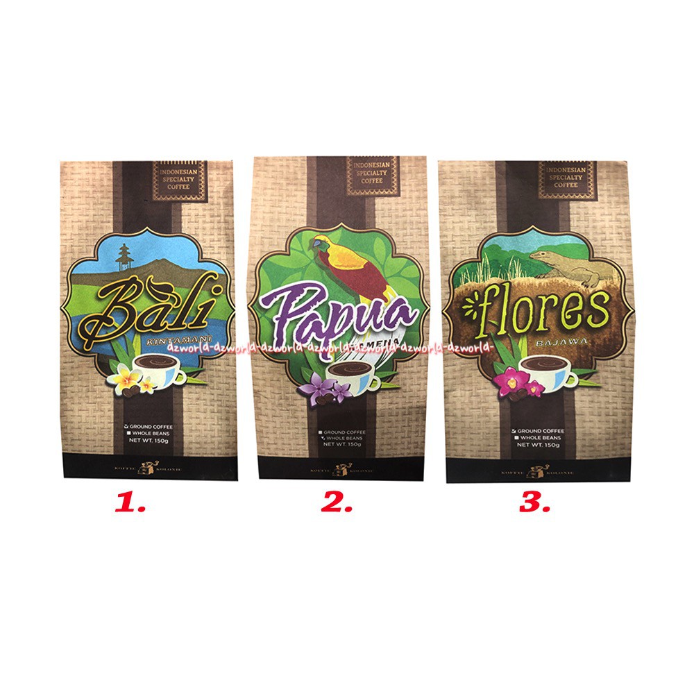 

Koffie Koloni Ground Coffe Kopi Bubuk Aneka Macam Rasa 150gr