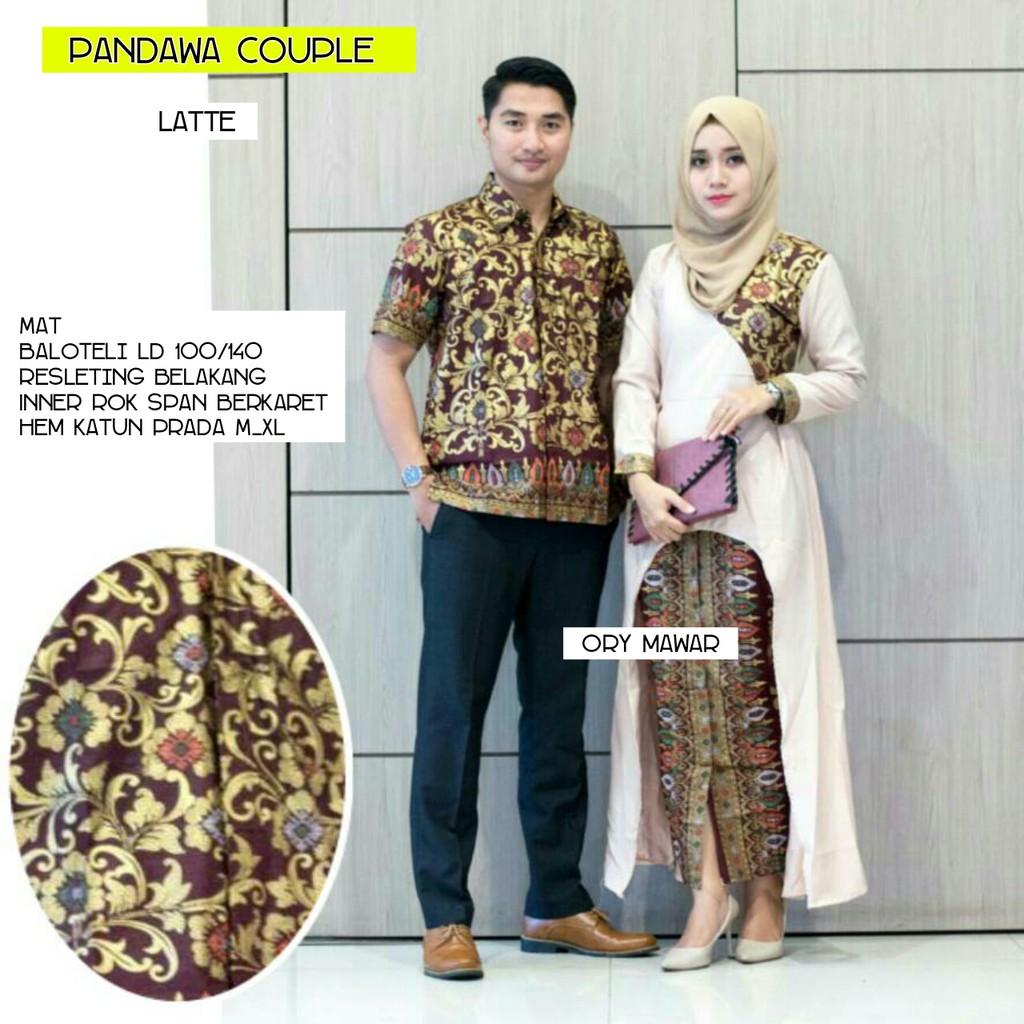  ZOLA  batik  couple longcardi pandawa