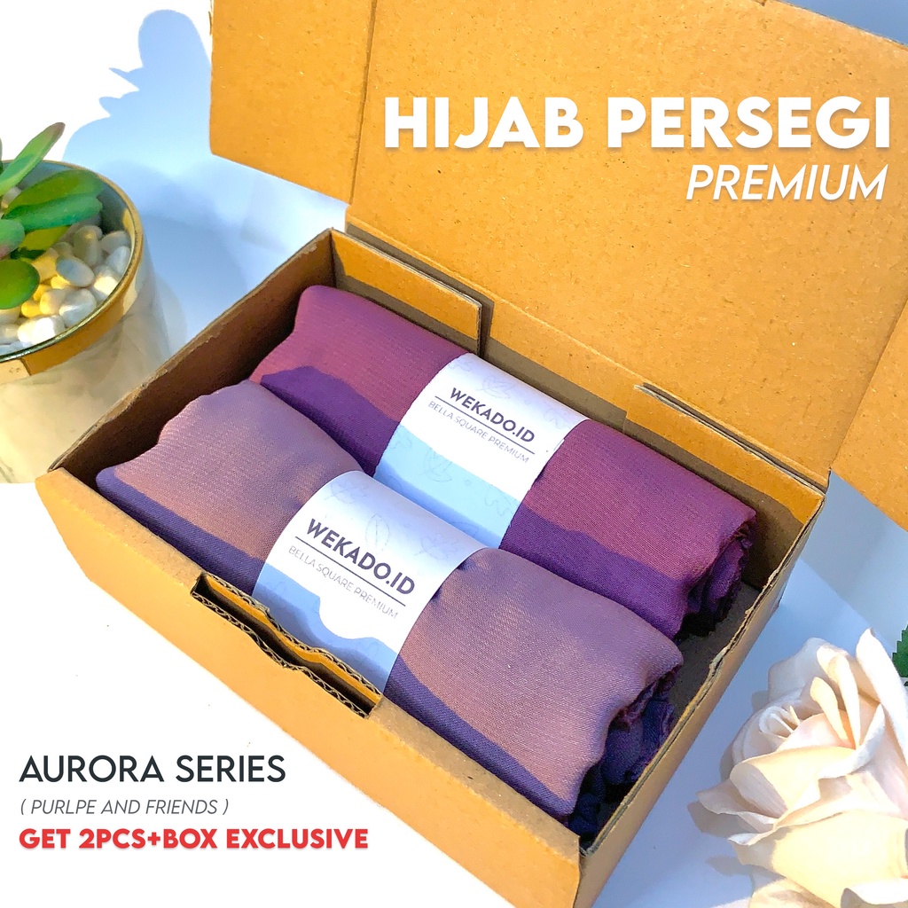 𝐖𝐄𝐊𝐀𝐃𝐎 - BUY 1 GET 1 Hijab Segiempat Premium | Double Hycount | Bella Square