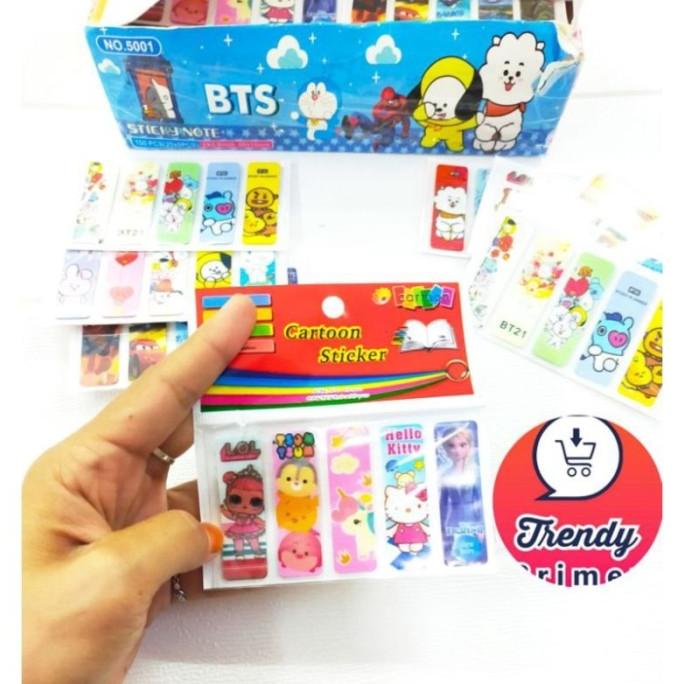 

Pembatas buku post it karakter ecer isi 5 set(100pcs)