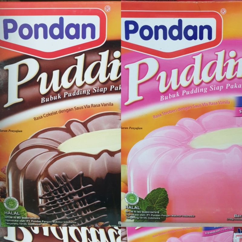 

PONDAN PUDDING MIX COKLAT/STOBERI 200G