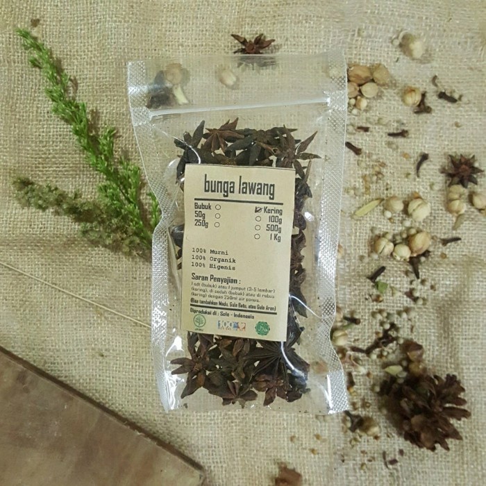 

PEKAK KEMBANG BUNGA LAWANG KERING 50 GRAM - Illicium Verum - MUR