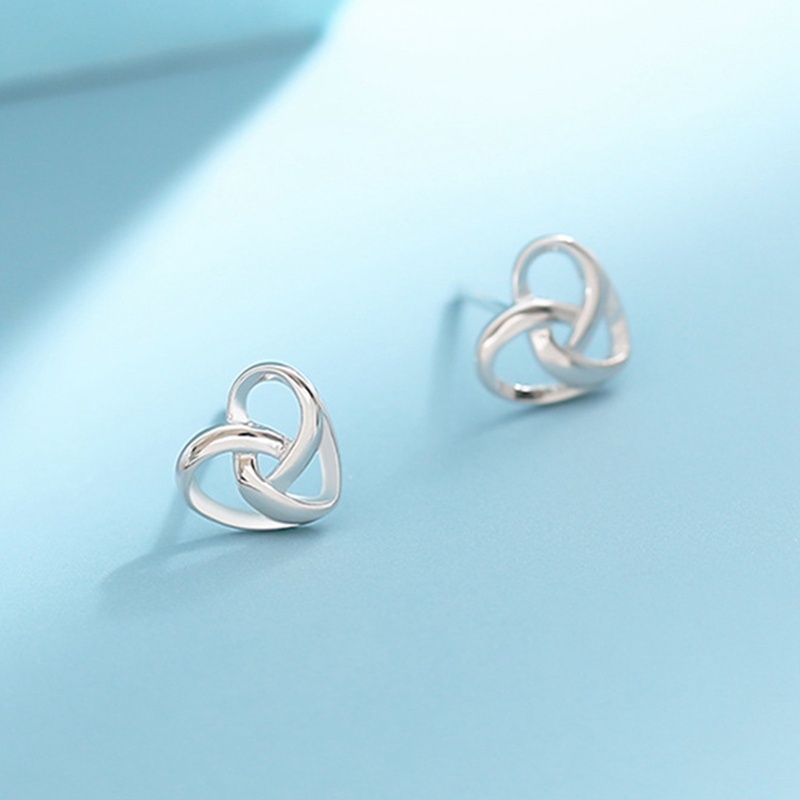 Anting Stud 925 Sterling Silver Bentuk Hati Untuk Hadiah