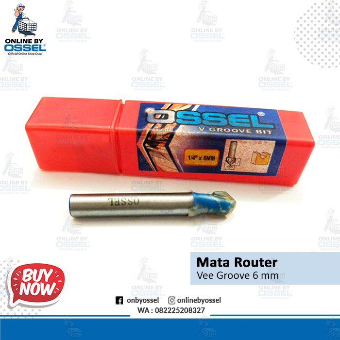 Mata Router Vee Groove OSSEL Mata Profil Vee Groove Mata Trimmer
