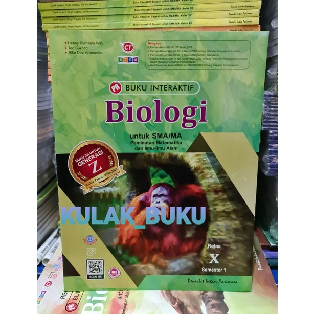 Buku lks pr interaktif biologi kelas X,10 semester 1 tahun 2022 kurikulum merdeka belajar intan pari