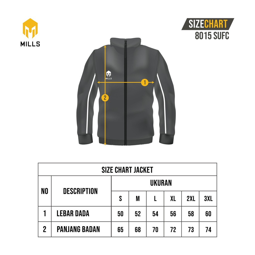 MILLS SULUT UNITED FC Track Suit Jacket 8015SUFC Original