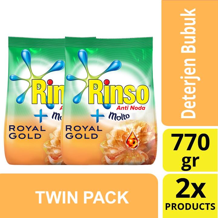 Rinso Molto Deterjen Bubuk Royal Gold 770G Twinpack