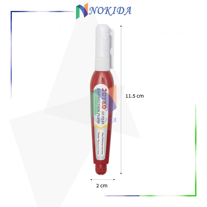 

RK Nokida Correction Fluid Joyko CF-P235 [1 Box] / Tipe X Bolpen / Tip Ex Cair / Tip X Pena 1 Pak