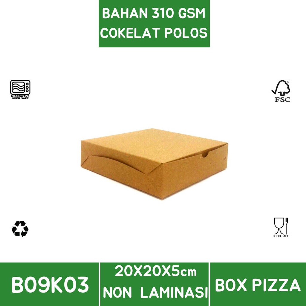 Dus Pizza 20X20 Box Pizza Dus Baju (B9K3-20X20X5 Cm)