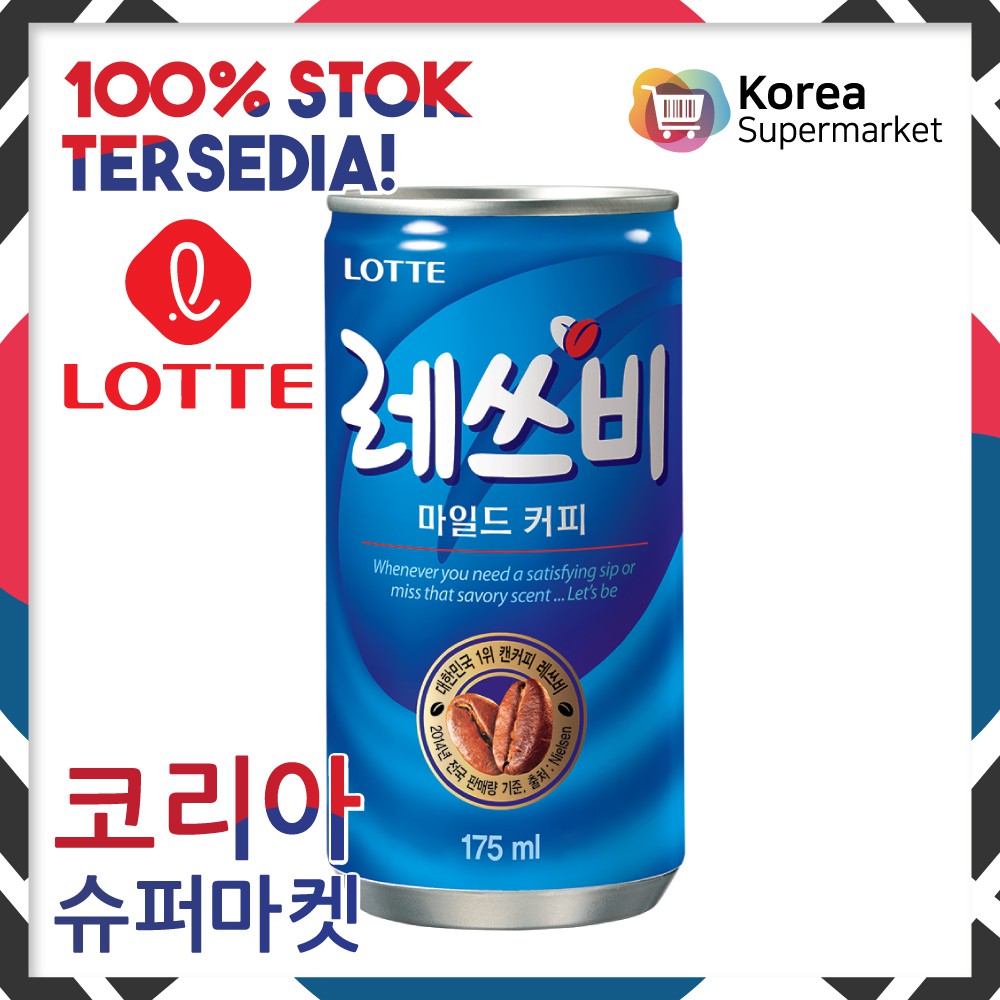 

Lotte Let's Be Mild Coffee 175 ml/Kopi Susu Original Asli Korea [SukaBumi]