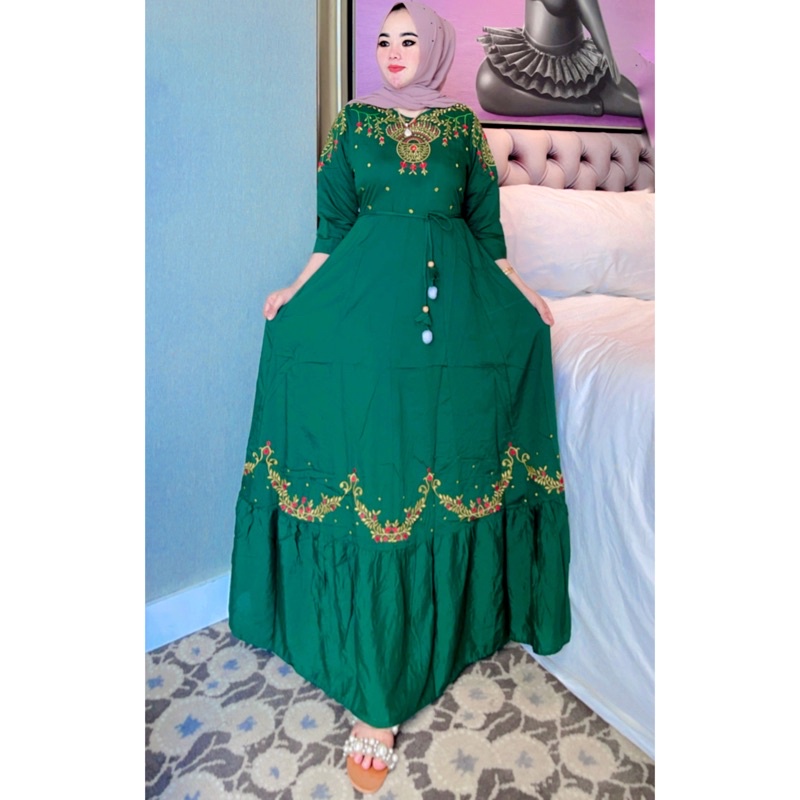 Gamis hikmat kw bordir