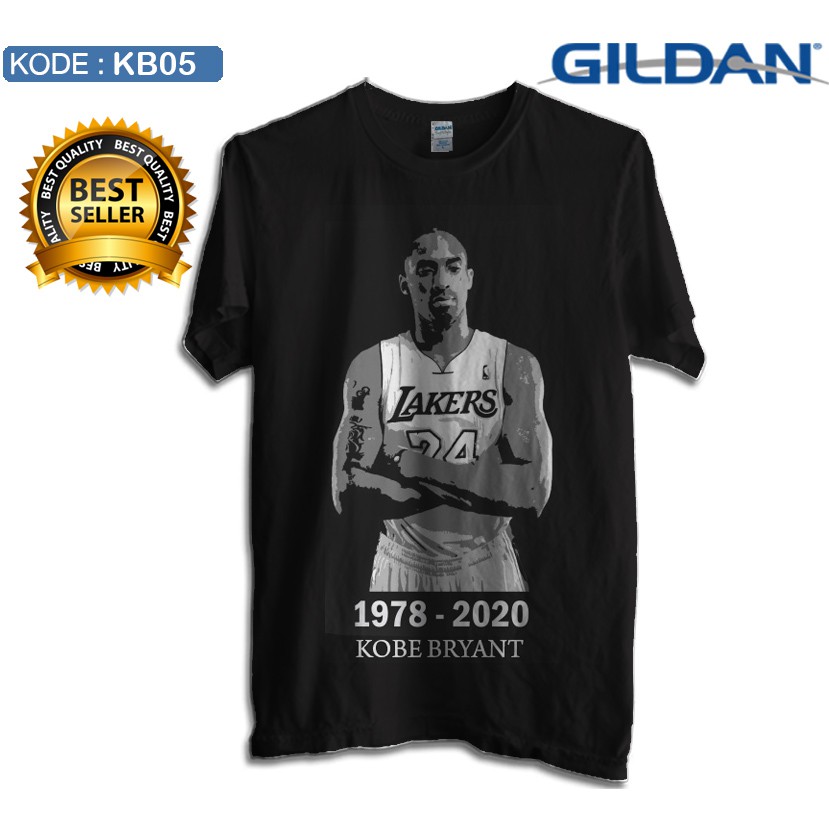 Kaos kobe bryant lakers - basketball shirt original gildan kb05