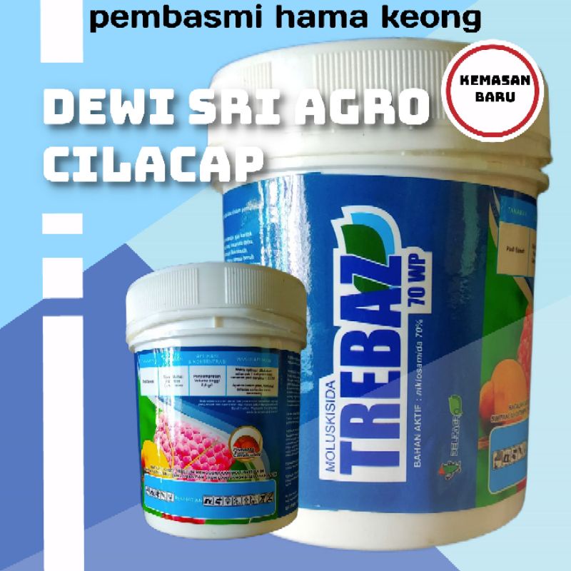 Pembasmi hama keong siput trebaz 70wp kemasan 100 gram
