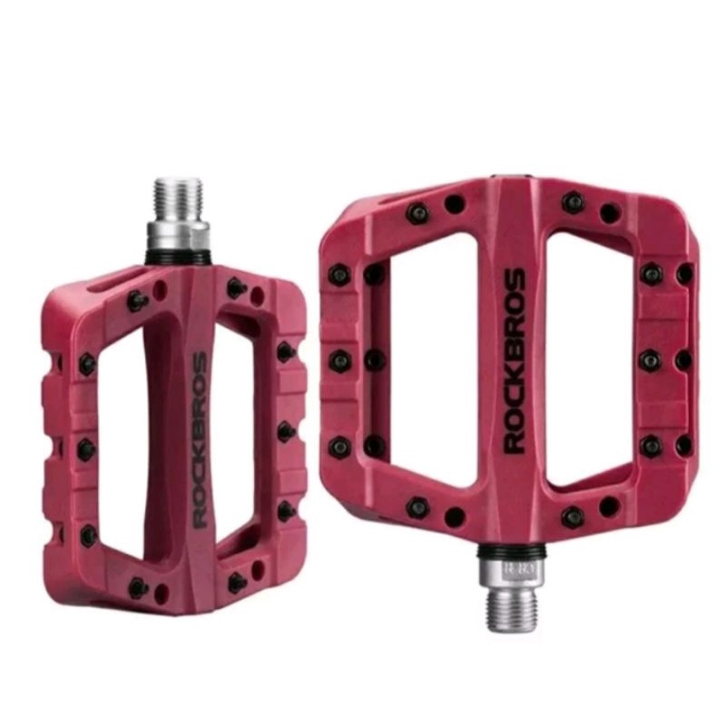 Rockbros 12C Pedal Bearing Nylon Pedal Sepeda Merah