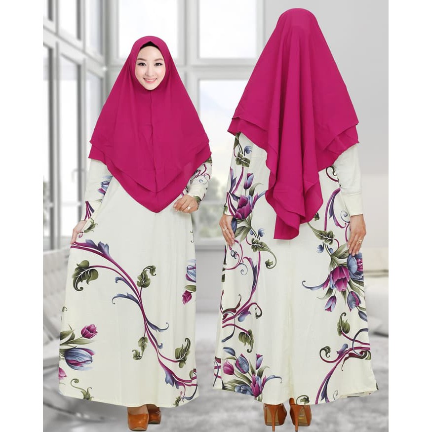 Gamis JUMBO syari Jibab instan Jersey