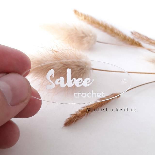 Label Acrylic Rebranding Hijab/ Baju/ Mukena/ Gamis