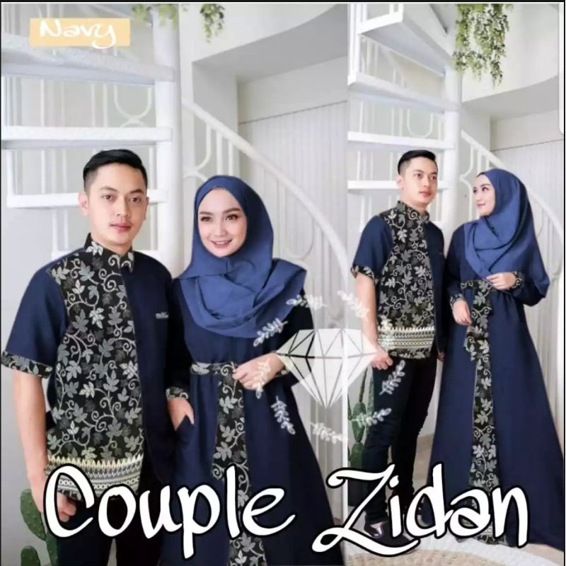 Baju Couple Gamis Batik Zidan