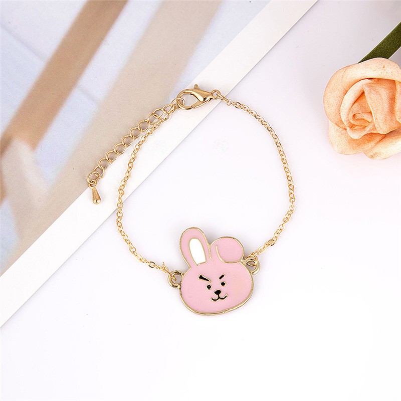 KPOP BTS Cartoon BT21 Bracelet Bantan Boys TATA CHIMMY COOKY Jewelry Fans Gift