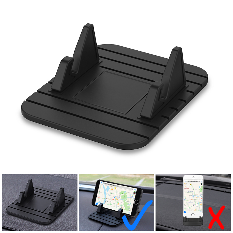 Stand Holder Handphone / GPS Bahan Silikon Lembut Anti Slip Untuk Dashboard Mobil