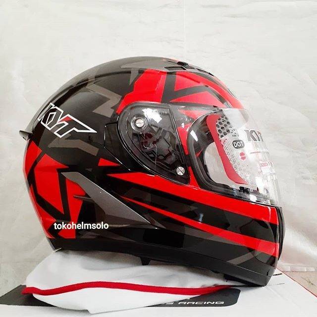 Helm KYT Falcon Faster Red Fluo