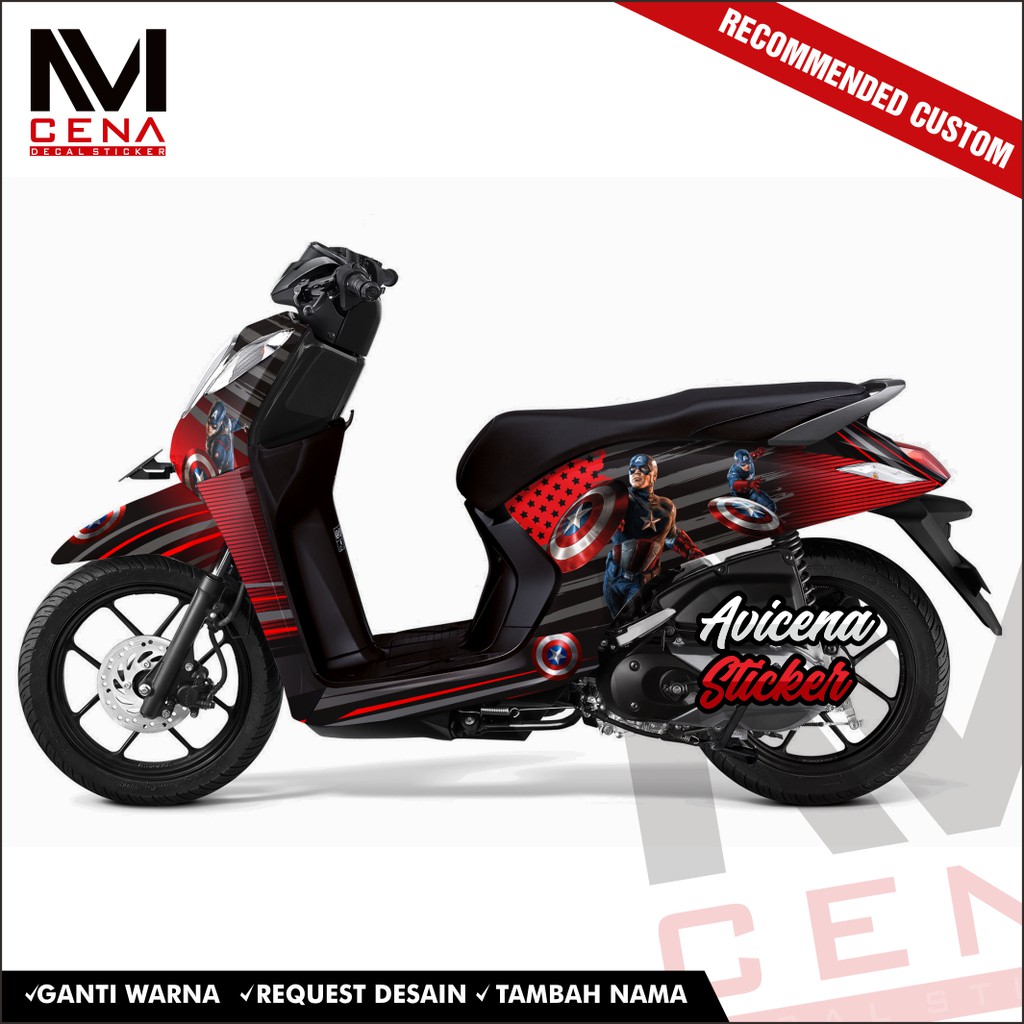 Sticker Decal Honda Genio Decal Sticker Genio Sticker Striping Decal Genio Full Body Captain