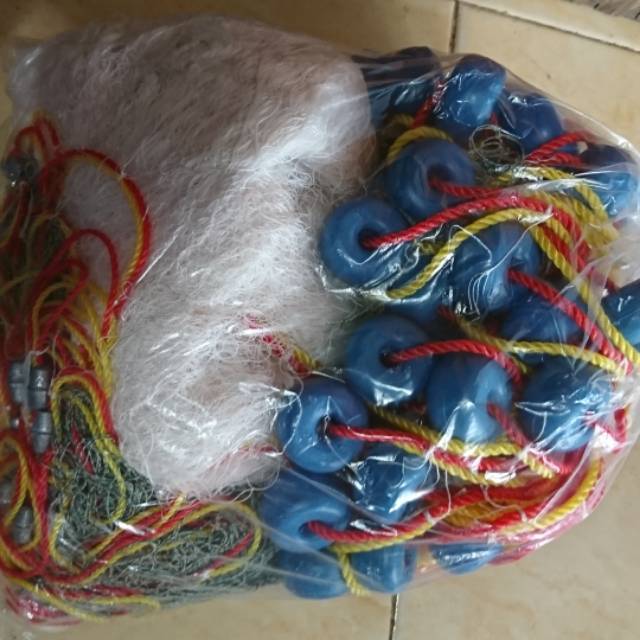 Jaring udang 3 lapis nilon, jaring penangkap udang, jaring untuk udang