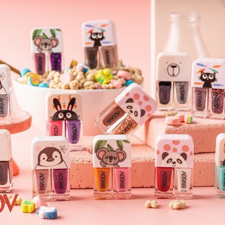 BRASOV 2 In 1 Nail Polish Cat Kuku Kutek BPOM Kutek Lucu