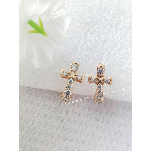 Anting Tusuk Salib Permata  Xuping Wanita