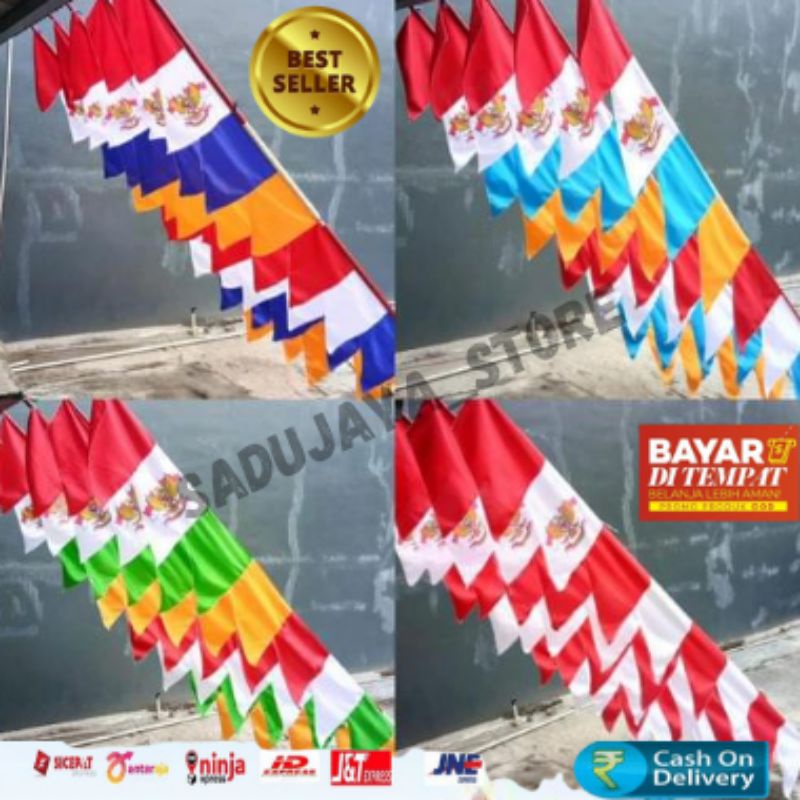 Umbul umbul warna warni /isi 20 pcs/umbul umbul warna/umbul umbul merah putih/umbul umbul warna warn
