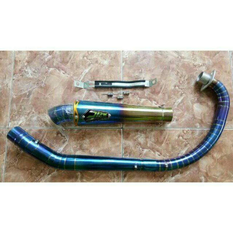 knalpot JRM bluemoon leher C Tiger Mega pro GL pro CB clasik
