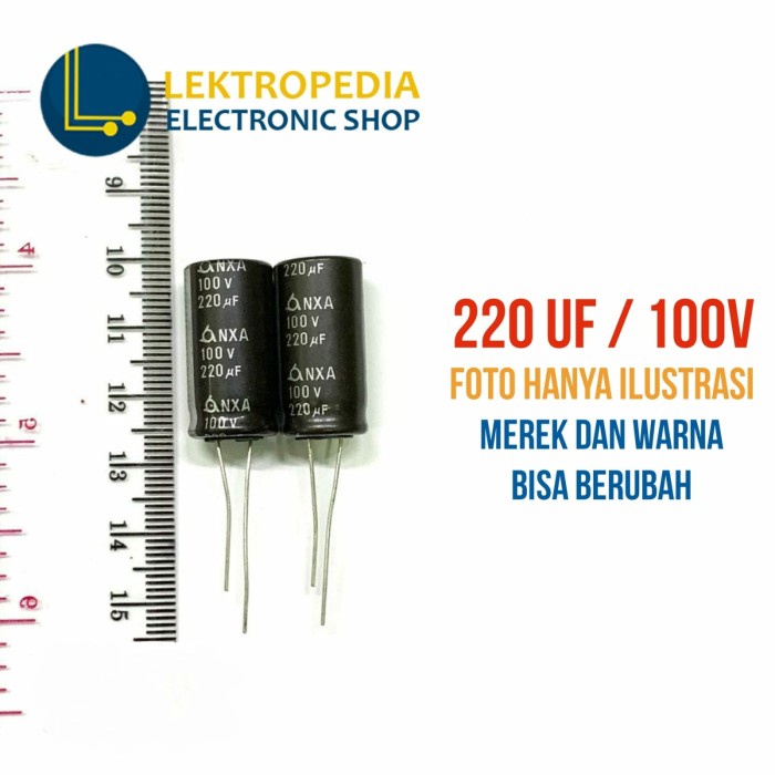 Elco 220uf 100v Kapasitor 220 uf mikro 100 v volt Elko 100volt