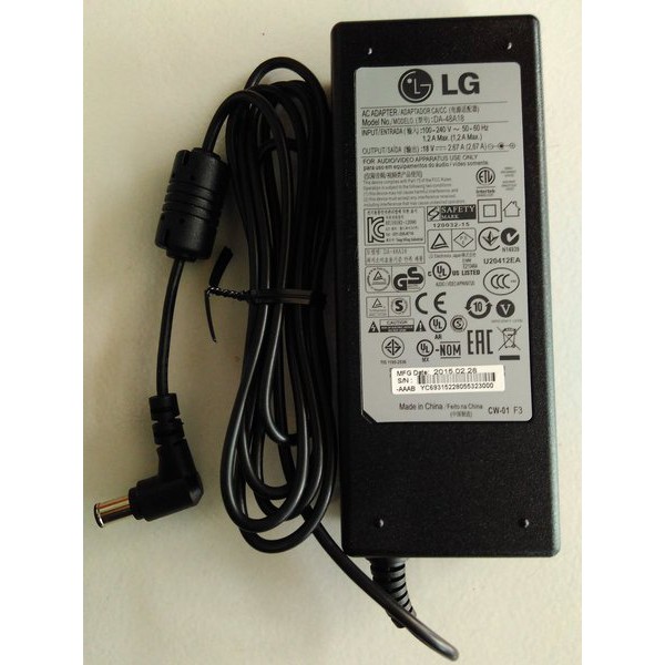Adaptor Adapter Tv Led LG 18v 2.67 Ampere Power Supply LG Original Asli